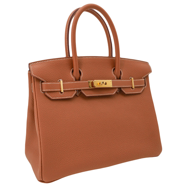 Herm�s 30cm Birkin Gold Togo Leather Gold Hardware