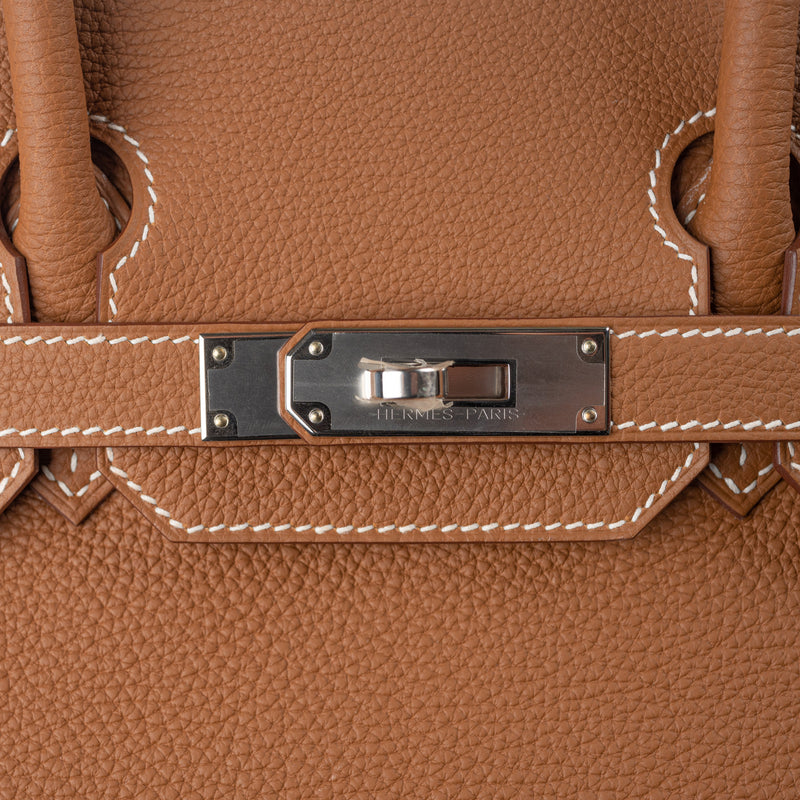Herm�s 30cm Birkin Gold Togo Leather Palladium Hardware