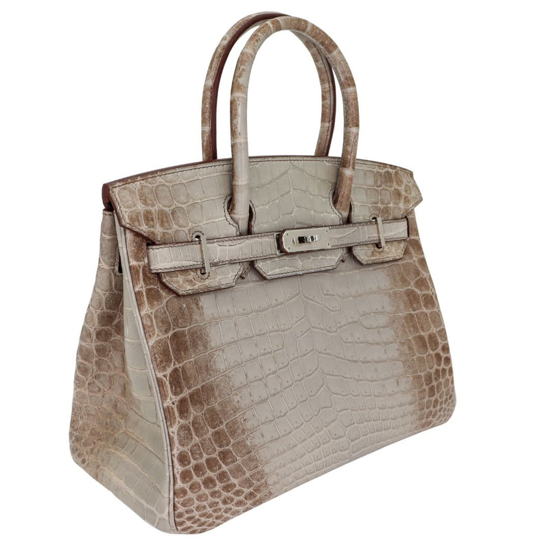 Herm�s 30cm Birkin Gris Cendre Himalaya Palladium Hardware