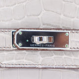 Herm�s 30cm Birkin Gris Cendre Himalaya Palladium Hardware