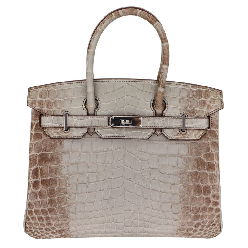 Herm�s 30cm Birkin Gris Cendre Himalaya Palladium Hardware