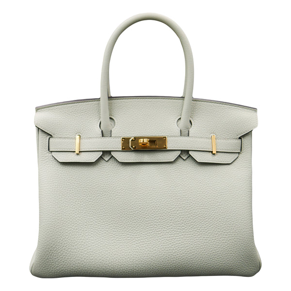 Herm�s 30cm Birkin Gris Neve Togo Leather Gold Hardware