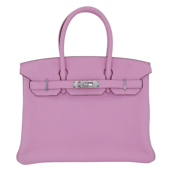 Herm�s 30cm Birkin Mauve Sylvestre Clemence Leather Palladium Hardware