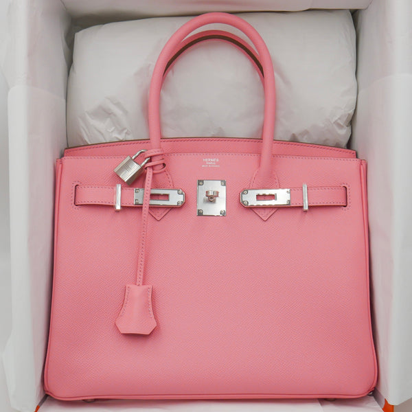 Herm�s 30cm Birkin Rose Confetti Epsom Leather Palladium Hardware