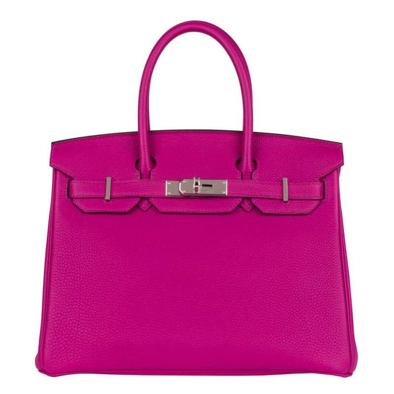 Herm�s 30cm Birkin Rose Pourpre Togo Leather Palladium Hardware