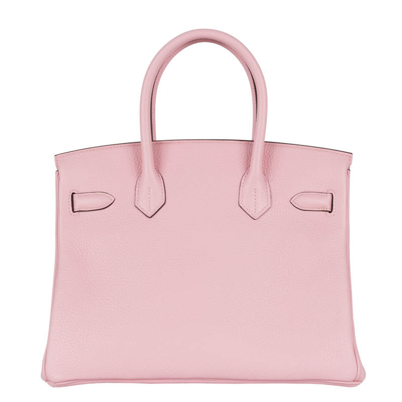Herm�s 30cm Birkin Rose Sakura Clemence Leather Gold Hardware