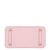 Herm�s 30cm Birkin Rose Sakura Clemence Leather Gold Hardware