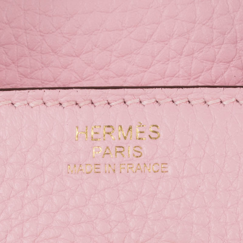 Herm�s 30cm Birkin Rose Sakura Clemence Leather Gold Hardware