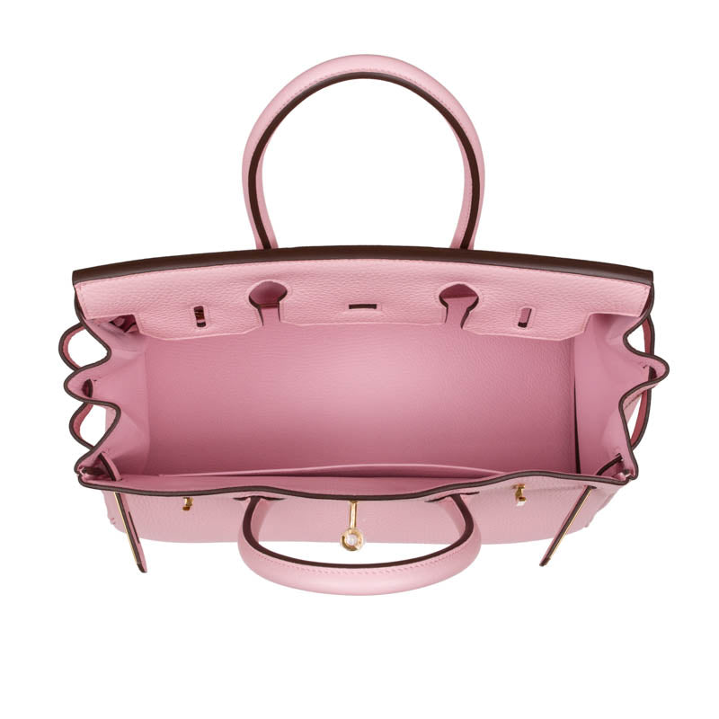 Herm�s 30cm Birkin Rose Sakura Clemence Leather Gold Hardware