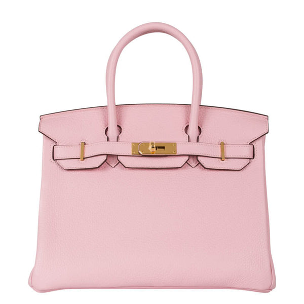 Herm�s 30cm Birkin Rose Sakura Clemence Leather Gold Hardware