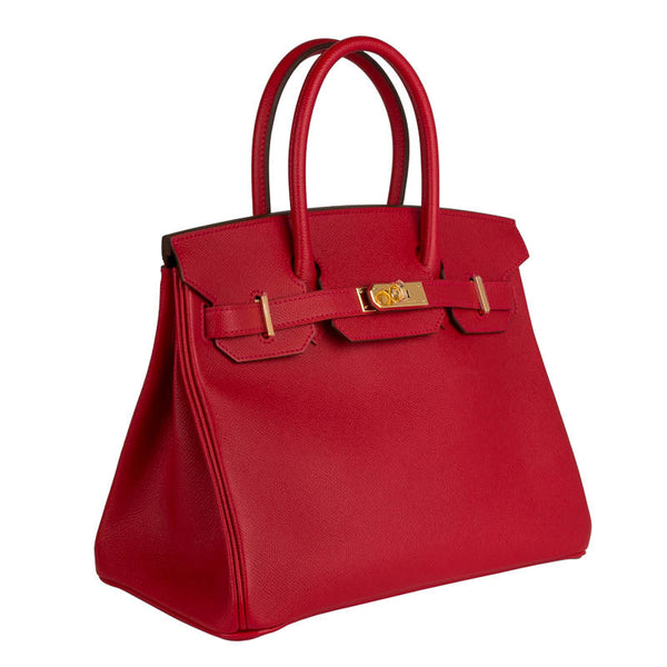 Herm�s 30cm Birkin Rouge Casaque Epsom Leather Gold Hardware