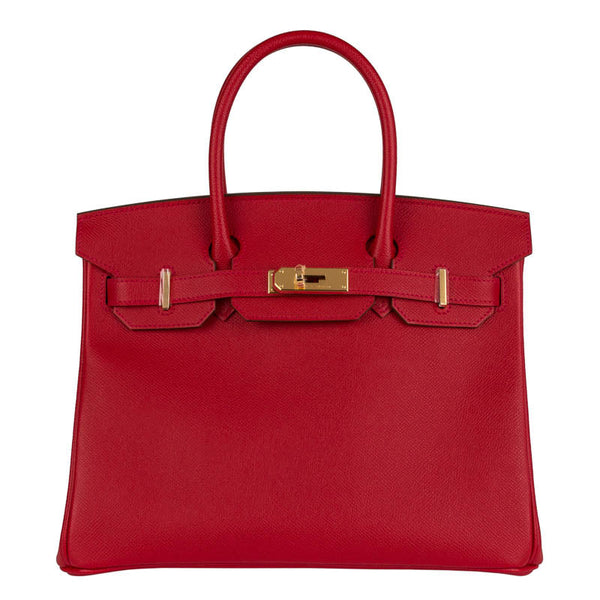 Herm�s 30cm Birkin Rouge Casaque Epsom Leather Gold Hardware