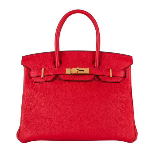 Herm�s 30cm Birkin Rouge Tomate Togo Leather Gold Hardware