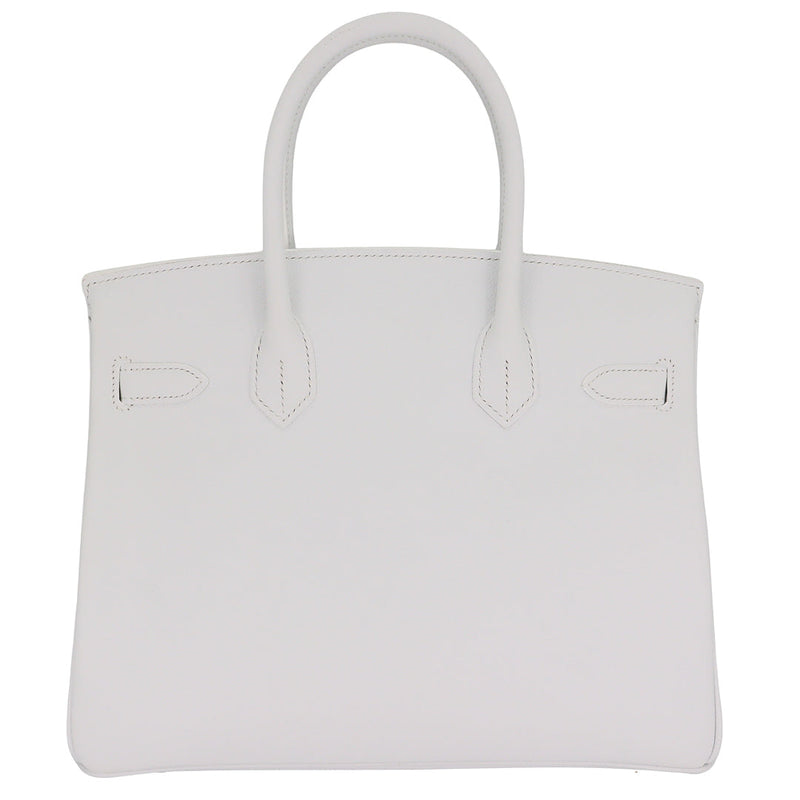 Herm�s 30cm Birkin White Epsom Leather Gold Hardware