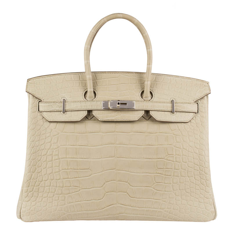 Herm√®s 35cm Birkin Beton Alligator PHW