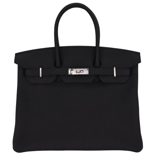 Herm�s 35cm Birkin Black Togo Leather Palladium Hardware