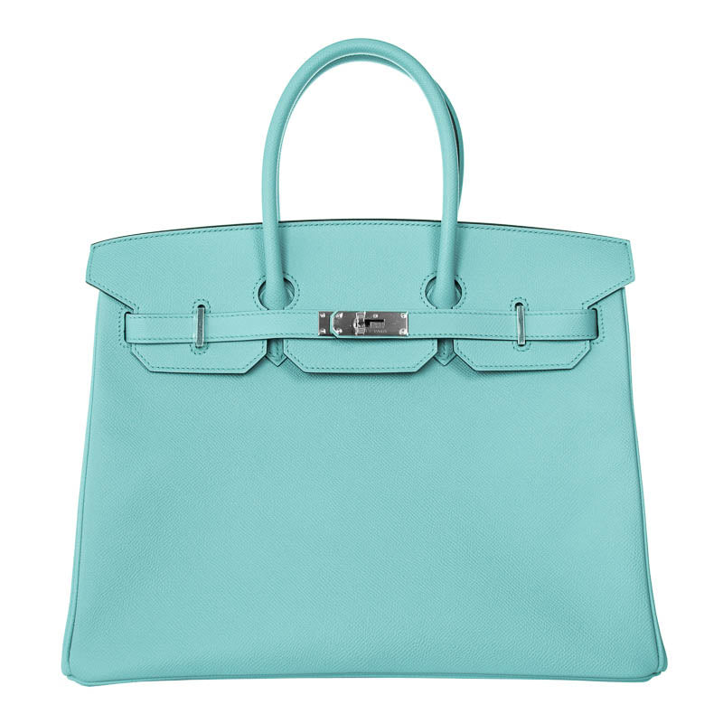 Herm√®s 35cm Birkin Bleu Atoll Epsom PHW