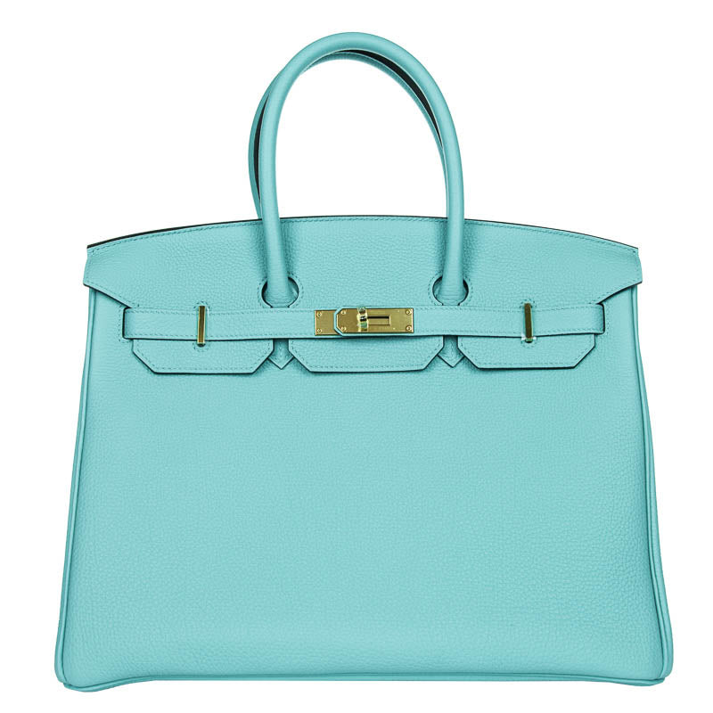 Herm√®s 35cm Birkin Bleu Atoll Togo GHW