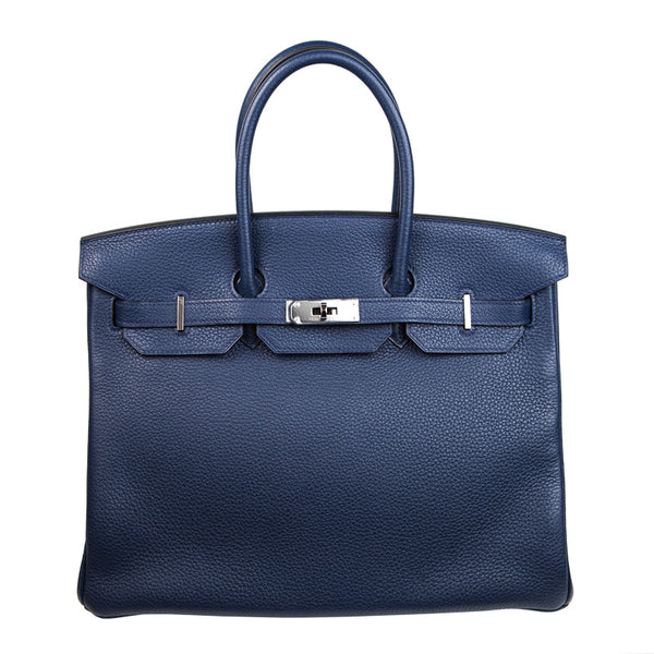 Herm√®s 35cm Birkin Bleu Saphir Clemence PHW