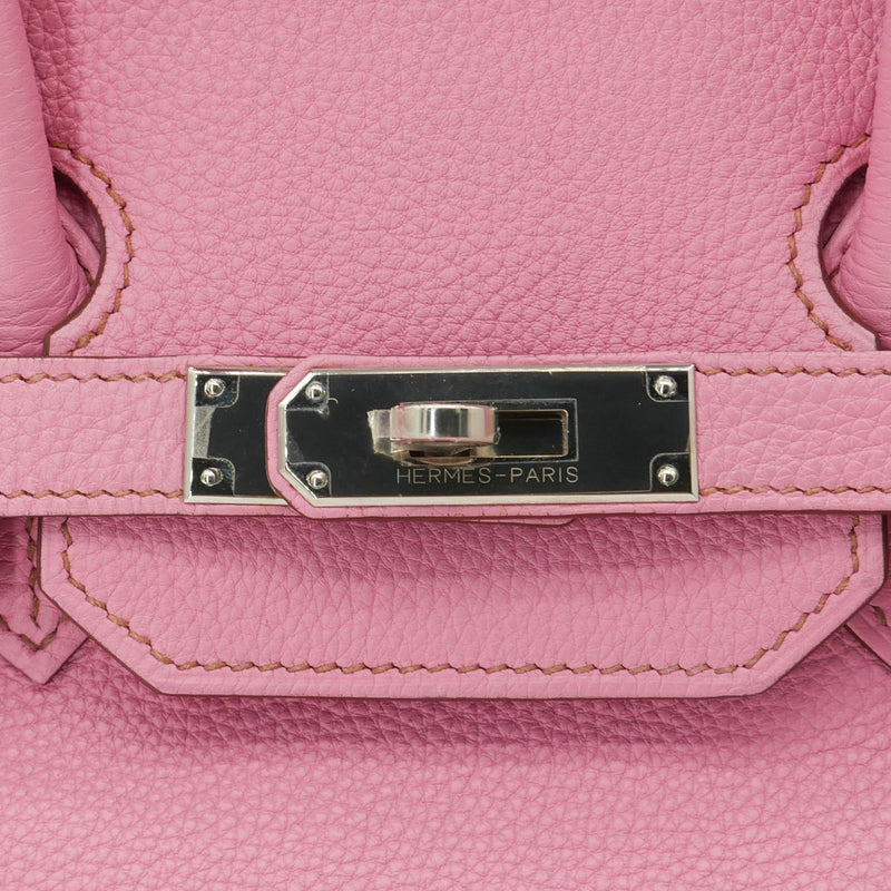 Herm√®s 35cm Birkin Bubblegum Clemence Palladium Hardware