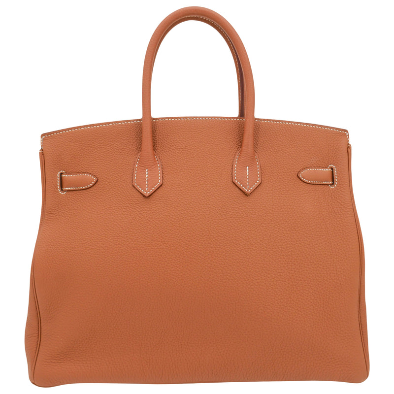 Herm�s 35cm Birkin Gold Togo Leather Gold Hardware