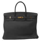 Herm�s 40cm Birkin Black Togo Leather Gold Hardware