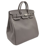 Herm�s 40cm Birkin HAC Gris Meyer Togo Leather Palladium Hardware