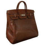 Herm�s 40cm Birkin HAC Terre Volynka Leather Palladium Hardware