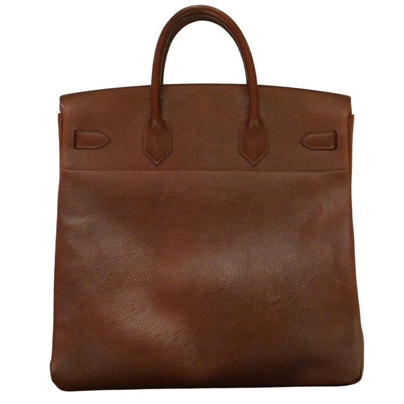 Herm�s 40cm Birkin HAC Terre Volynka Leather Palladium Hardware