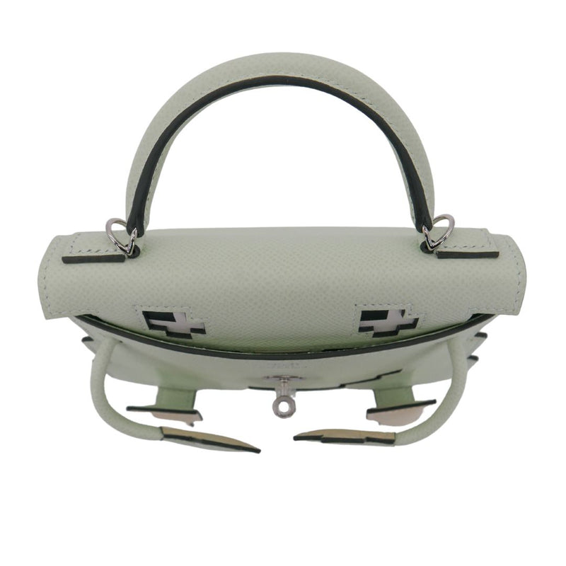 Herm�s Kelly Doll Picto Vert Fizz Epsom Leather PHW