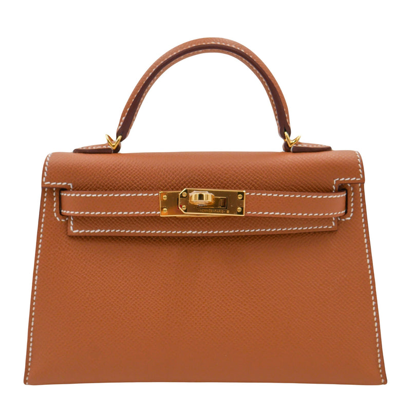 Herm�s Kelly Mini II Gold Epsom Leather GHW