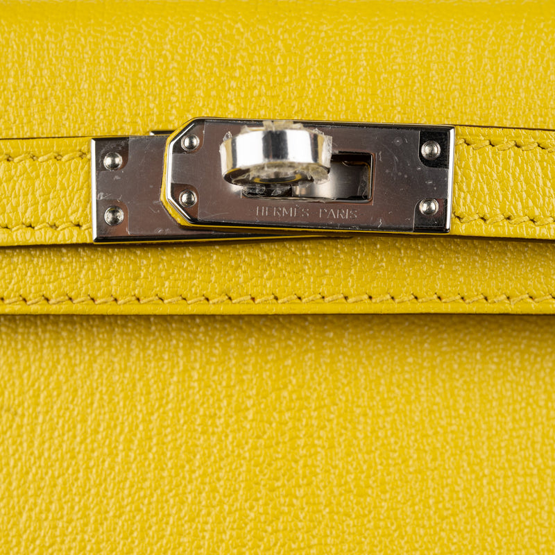 Herm�s Kelly Mini II Jaune De Naples Ch√®vre Leather PHW