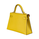 Herm�s Kelly Mini II Jaune De Naples Ch√®vre Leather PHW