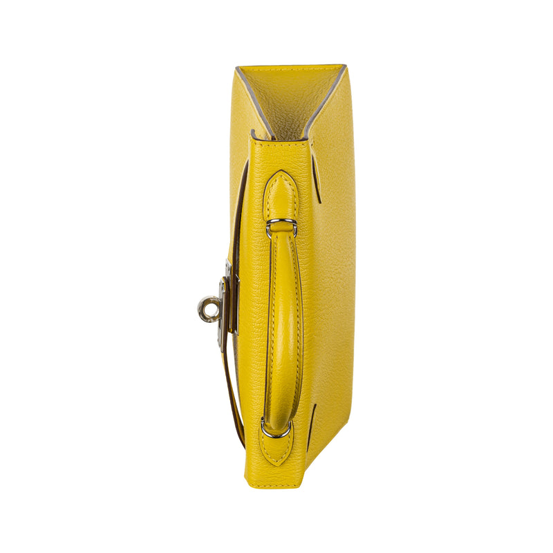 Herm�s Kelly Mini II Jaune De Naples Ch√®vre Leather PHW