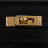 Hermès 25cm Kelly Sellier Black Box Calf Leather Gold Hardware