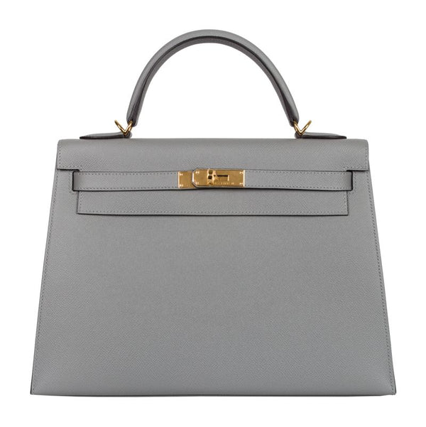 Priv√© Porter - Herm√©s 32cm Kelly Gris Mouette Epsom GHW